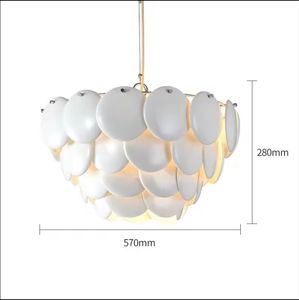 Haute qualité ronde nordique blanc lanterne soucoupe suspension style nordique pour bureau à domicile salon chambre - Product Image 5