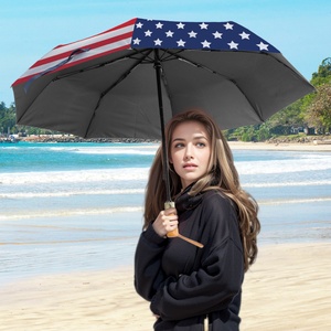 Luxury 3-Fold Fully-Automatic Waterproof Windproof Wooden Handle Modern Dual-Folding <b>Umbrella</b> Straight Business Gifts Custom - Product Image 2