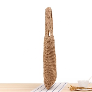 2025 concepteur marocain fait à la main tissé rotin sac à bandoulière <span class=keywords><strong>grande</strong></span> capacité vacances plage sac fourre-tout dames sac de paille avec poignée - Product Image 2