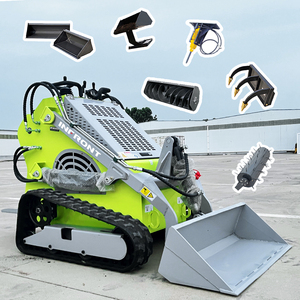 Miễn phí vận chuyển 1ton 1000kg mini loader 25HP Kubota động cơ skidsteer đứng trên file đính kèm mini Crawler Skid chỉ đạo với theo dõi - Product Image 5