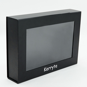 Customizable Logo Sturdy Pvc <b>Window</b> Foldable Gift Paper Box Packaging Paperboard Black Gift Box With Magnetic Closure Clear Lid - Product Image 4
