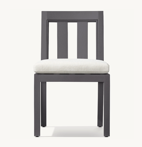 Chaise sans accoudoirs de patio tout temps <span class=keywords><strong>COSTA</strong></span> ensemble de salle à manger de plage de jardin chaise d'appoint de salle à manger en aluminium de meubles en métal fabriqués à la main - Product Image 2