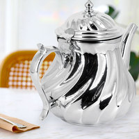 Luxus Custom Fellow Kettle Kaffeekanne 900ml/1,2 l/1,5 l/2l Silber Edelstahl Marok kanis che Teekanne für Servier dekoration