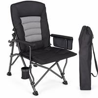 Chaise de camping pliable avec porte-gobelet, structure en aluminium, chaise d'extérieur pour les voyages et la pêche