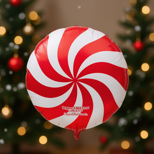 Ballon de fête en aluminium Caramelo 45 cm, motif tourbillon de bonbons, pour décorations de fêtes - Product Image 2