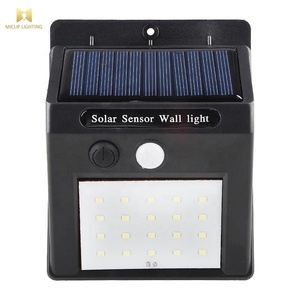 Minimalist bahçe 20LED 20LED işık kontrollü güneş duvar lambası su geçirmez açık hareket sensör ışıkları - Product Image 1