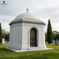 Crypte personnalisée de luxe en marbre et granit de conception européenne pour cimetière