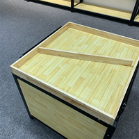 Moderne opvouwbare metalen supermarkt fruit- en groentepresentatiestand met heavy-duty design voor supermarkten