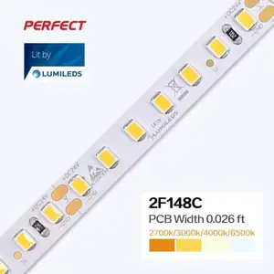 Alta LumiIeds DC24V 4/7/10/14W striscia LED luce 140Led/m SMD 2835 striscia LED flessibile