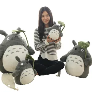 Brinquedo de pelúcia Totoro de pelúcia para gatos, bichos de pelúcia Totoro de pelúcia com dentes grandes e fofos, estilo japonês, anime por atacado