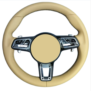 Volante Deportivo Beige para <span class=keywords><strong>Porsche</strong></span> Panamera, Cayenne, Macan, Cayman, <span class=keywords><strong>Boxster</strong></span>, 718, 911, 987, 958, 991.2, 971.2, 997.1. Modificación. - Product Image 3