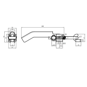 Truck Adjustable <b>Lock</b> With Spring Zinc-Plated Over Center Toggle Hasp <b>Lock</b> - Product Image 4