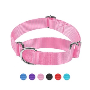 Venta al por mayor de lujo de estilo sólido de nylon collares para mascotas ajustable perro grande D-Ring <span class=keywords><strong>Collar</strong></span> barato accesorios para mascotas para el entrenamiento de aleación clásica - Product Image 2