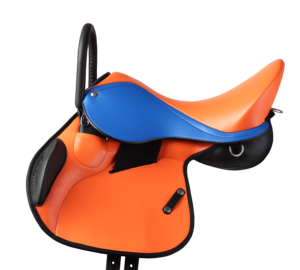 Premium Lily Synthetisch Leder Engels Kinderzadel Lichtgewicht Comfortabel Paardrijzadel Zwart Kleurrijk 15 16 Inch - Product Image 2