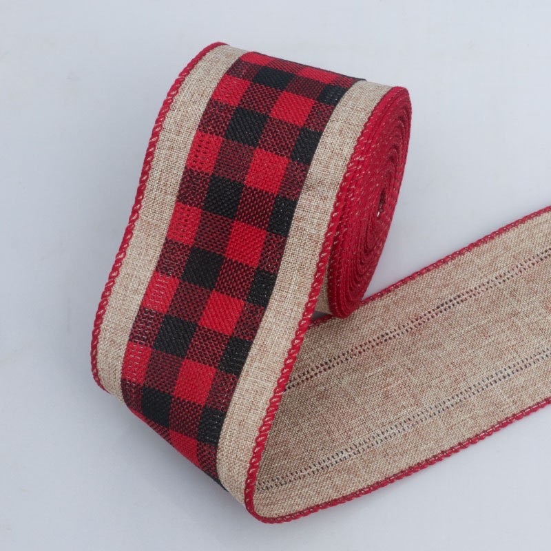 Red & Black in Center-6.3cm, 10 Yards Per Roll