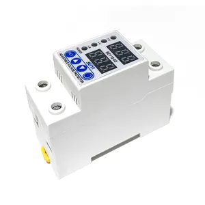 2 ans de garantie 40a 63a 230v Din Rail réglable numérique électrique tension et courant protecteur