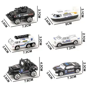 Carro de brinquedo inercial para crianças, modelo fundido para carros de polícia de incêndio, modelo de carros para meninos, presente por atacado