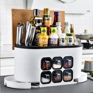 <span class=keywords><strong>Scaffale</strong></span> da <span class=keywords><strong>Cucina</strong></span> Multifunzione, Ripiani Rimovibili, Organizzatore per Armadietto, Portaspezie in Plastica - Product Image 5