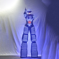 Dukungan disesuaikan Led Robot kostum Suit Stilt berjalan Robot Suit Dmx kontrol dengan harga murah
