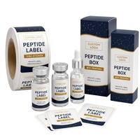 Etiquetas Personalizadas para Péptidos de 3ml y 10ml, Cajas a Juego, Cajas de Embalaje Rígidas, Impermeables y Duraderas, Bolsas, Caja de Papel, Esponja