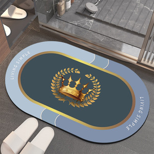 Bắc Âu Chất Lượng Tùy Chỉnh Thiết Kế Hiện Đại Phong Cách Phòng Tắm Thảm Thiết Lập Mềm Mại Thấm Thảm Tự Nhiên Hình Dạng Hình Bầu Dục Máy Làm - Product Image 1