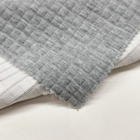 Nueva Tela Elástica de Punto Jacquard a Cuadros Pequeños, 91% Poliéster Reciclado, 9% Elastano, para Prendas Deportivas de Niñas