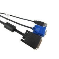 Câble G-karve DX2429 35 broches DVI vers VGA+BNC+USB avec conducteur en cuivre et gaine en PVC, résolution 4K pour ordinateur, garantie 1 an