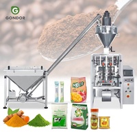 Machine de remplissage automatique de poudre 30g 25kg 500g pour talc, détergent sec, assaisonnement, amidon, conditionnement rotatif en sachet Doypack