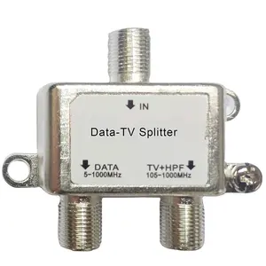 Divisor de dados HPF TV 2 vias inclui filtro 85 105 MHz divisor digital de 2 vias catv divisor coaxial para TV a cabo