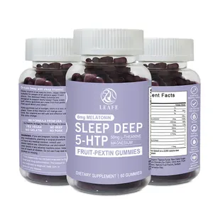 Natural Fruit Pectina Melatonina Gomas Sleep-Aid Suplemento 5 Htp Gummy Deep Sleeping Gomas Custom Candy Com 6MG