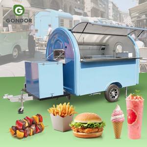 Verified Street Orange Kabap Truck Shape <b>Smart</b> Bar Automated Small Food Trailer Cart Mobile Keg for Drink - Product Image 1