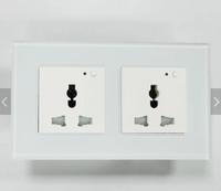 Enchufe de Pared Inteligente Tuya WiFi Zigbee 16A, Estándar UN/UK, Control por Voz con Alexa y Google, Vidrio Templado, Temporizador, Control Remoto por Aplicación, Hogar Inteligente