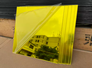 Plaque de miroir acrylique <span class=keywords><strong>mince</strong></span> argentée et dorée, découpable sur mesure, 1-6 mm, 4*6 pieds, 4*8 pieds - Product Image 4