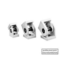 Personnalisé norme ue 2020 3030 4040 4545 aluminium extrudé profil connecteur bobine Joint Angle support pivotant