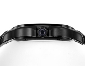 Montre mécanique automatique élégante et tendance avec bracelet à dégagement rapide et boîtier entièrement noir mat. - Product Image 5