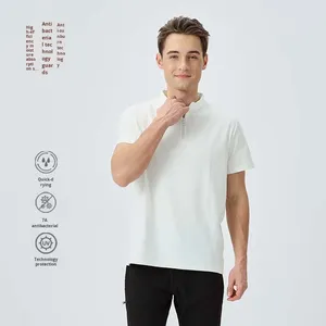 Camiseta de Secado Rápido con Protección Solar, Tecnología Negra, para <span class=keywords><strong>Hombre</strong></span> y Mujer, Verano, Aire Libre, Viajes, Senderismo, Estilo Vintage, Corte Ajustado, Cuello Corto - Product Image 3