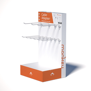 Tùy chỉnh PVC tông móc Countertop hiển thị các tông cửa hàng Rack hiển thị với móc - Product Image 5