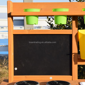 Cocina de barro para niños al aire libre con fregadero, estufas de juguete, dispensador de agua y almacenamiento - Cocina de juegos para patio trasero resistente a la intemperie - Product Image 2