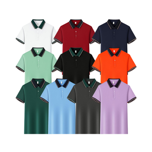 Sales Promotion Custom logo Solid Color Plain Blank Polyester Embroidery Polo t Shirt Cotton T-shirts Men's Polo Shirts
