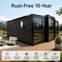 Casa Contenedor Plegable Expandible de 2, 3 o 4 Dormitorios, Villa Modular Prefabricada, Vivienda Familiar, Apartamento Tipo Granny Flat con Baño Completo y Cocina