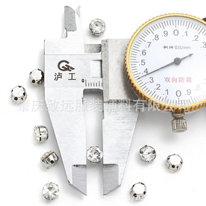 Round 6mm 2D Prong Rhinestones Claw White Diamond 1440 Pieces Pack DIY Jewelry <b>Accessories</b> For <b>Wedding</b> Dress Collar Decoration - Product Image 3