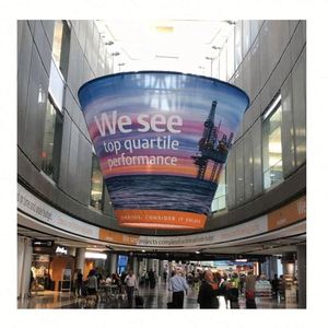 Customized Trade Show Hanging <b>Banner</b> Overhead Display Trade Show Advertising Brand Promotion Tension Fabric Ceiling <b>Banners</b> - Product Image 1