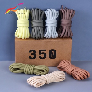 Cordones de cuerda gruesa redonda trenzada para zapatos <span class=keywords><strong>Yeezy</strong></span>, nuevos estilos, 2021mm, Color sólido, 5,5 - Product Image 4