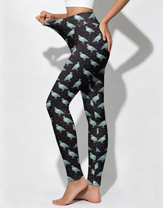 Leggings de <span class=keywords><strong>yoga</strong></span> taille haute pour femmes, imprimé <span class=keywords><strong>pigeon</strong></span> amusant, coupe ajustée, illustration animale originale, pantalon de sport, vêtements de sport - Product Image 3