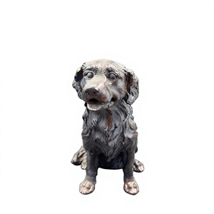 Escultura de Perro de Bronce Hecha a Mano de Tamaño Real, Última Llegada, Estatua de Perro Hecha a Mano para Decoración de Exteriores del Hogar - Product Image 1