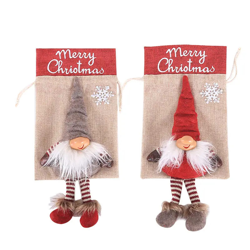 Christmas supplies Christmas gift Bag Santa claus bobbin sack forest man face-less doll cartoon