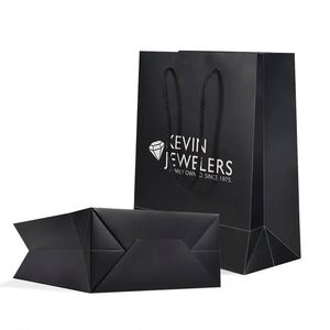 Sacs shopping en carton personnalisés avec poignées, recyclables, de luxe, pour emballage de marque, boutique, commande en gros, directement de l'usine - Product Image 4
