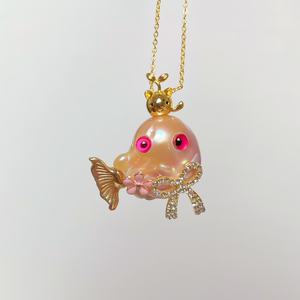 Colgante barroco de bola de fuego nuclear para mujer, collar con abalorio de perla Natural artesanal, sin cadena, venta al por mayor - Product Image 6