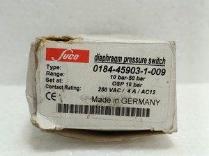 SUCO 0184-45903-1-009 Interruptor de Presión de Diafragma 10-50 Bar NUEVO Negro Alemania - Product Image 6