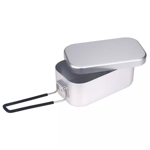 MU Outdoor Backpack Aluminum Camping Mess Tin Camping Bento Box Camping Cookware Kit Lunch Container